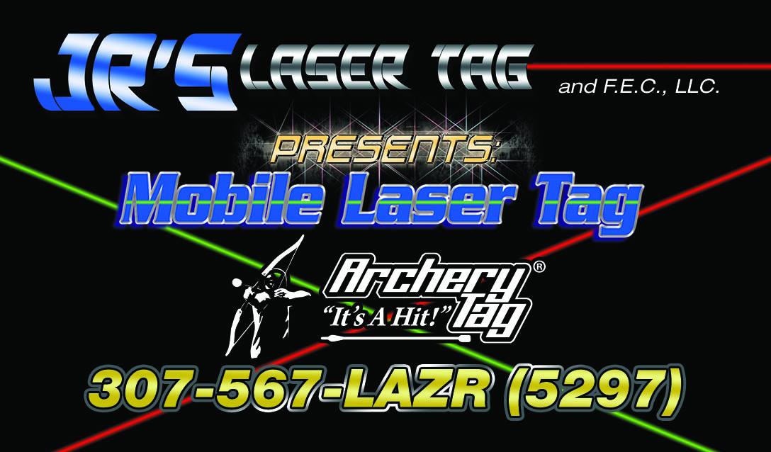Logo for JR's Laser Tag and F.E.C.