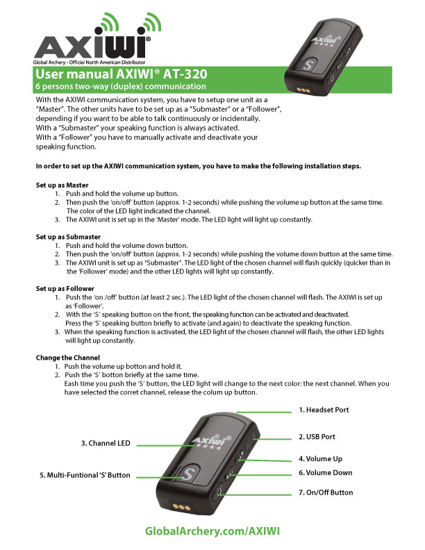 Wireless umpire communication system for field hockey - AXIWI